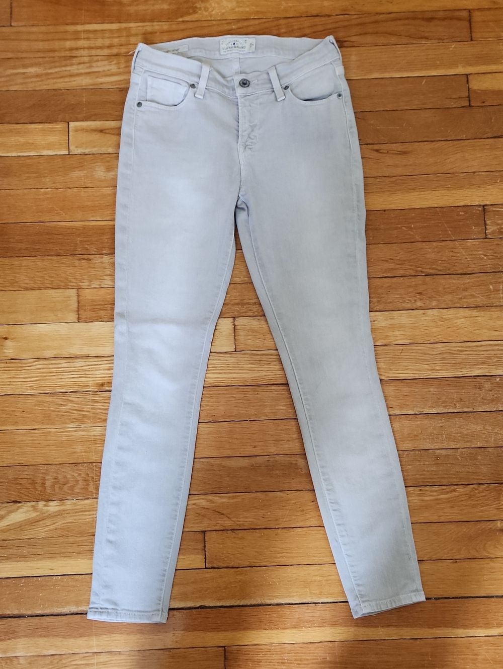 Lucky Brand Pale Gray Skinny Jeans